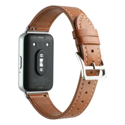 Leather Strap for Samsung Galaxy Fit 3 - Premium Smart Watch Wristband Bracelet Belt Accessory (Brown)