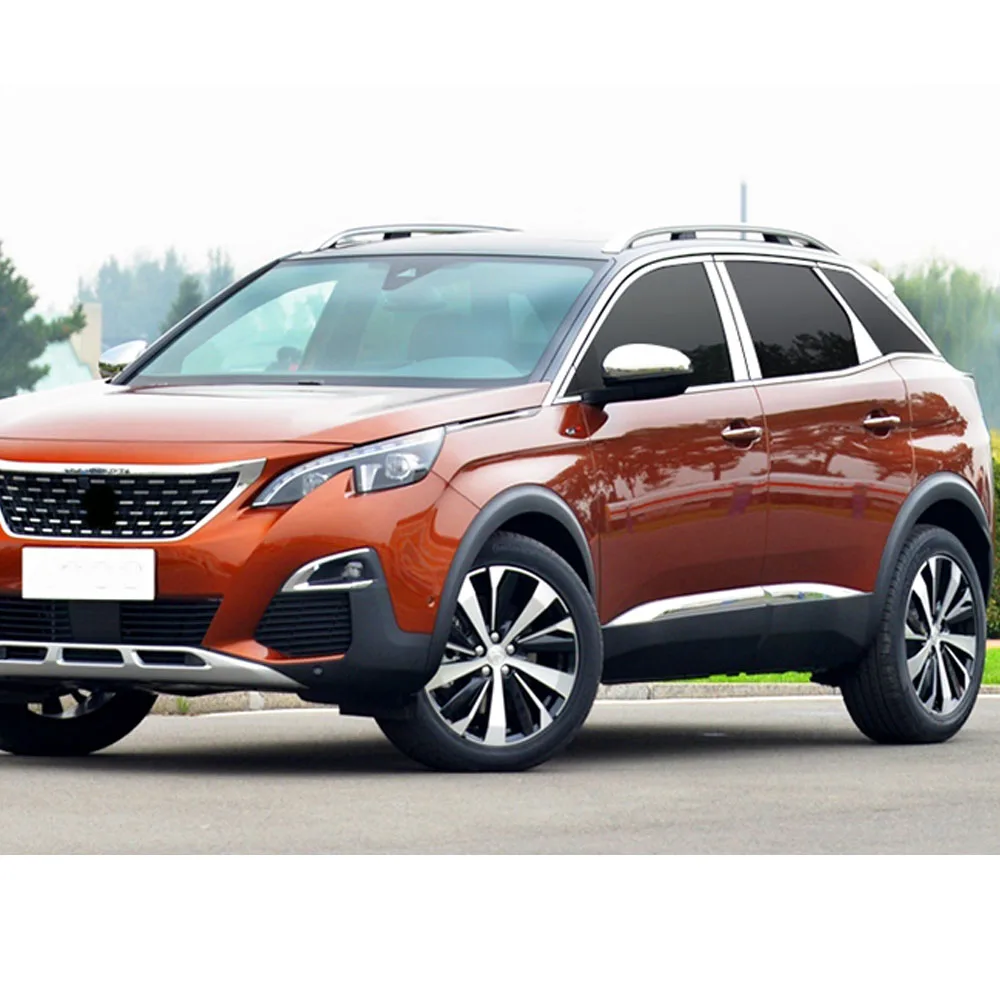 For Peugeot 3008 GT 3008GT 4008 Car Stainless Steel Garnish Pillar Window Middle Strip Trim Frame Lamp