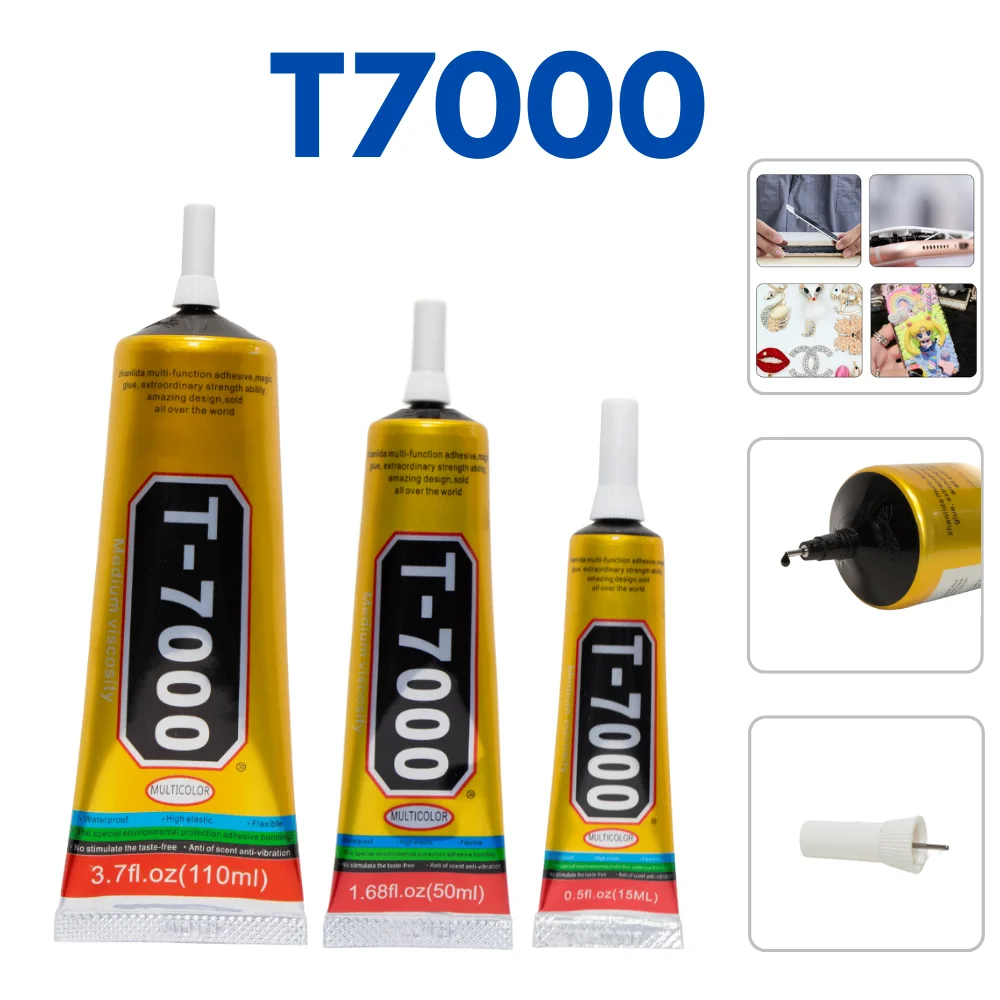 15ML 50ML 110ML T 7000 Black Glue Mobile Phone Repair Glue Screen