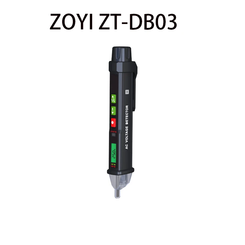 

Детектор напряжения ZOYI ZT-DB03, бесконтактный Тестер Напряжения переменного тока двойного диапазона со светодиодной вспышкой для провода под напряжением