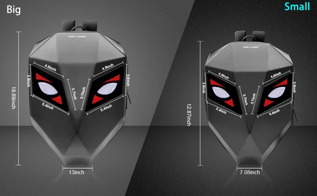 Zaino LED Impermeabile Per Moto - Schermo Programmabile, Guscio Rigido, Per Casco E Accessori - Foto 3