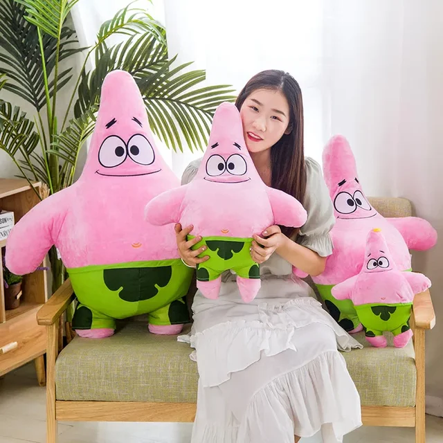Coussin Bob l'éponge Patrick Star de grande taille, oreiller de câlin très doux, dessin animé, Kawaii, décoration de chambre, cadeaux de noël 2