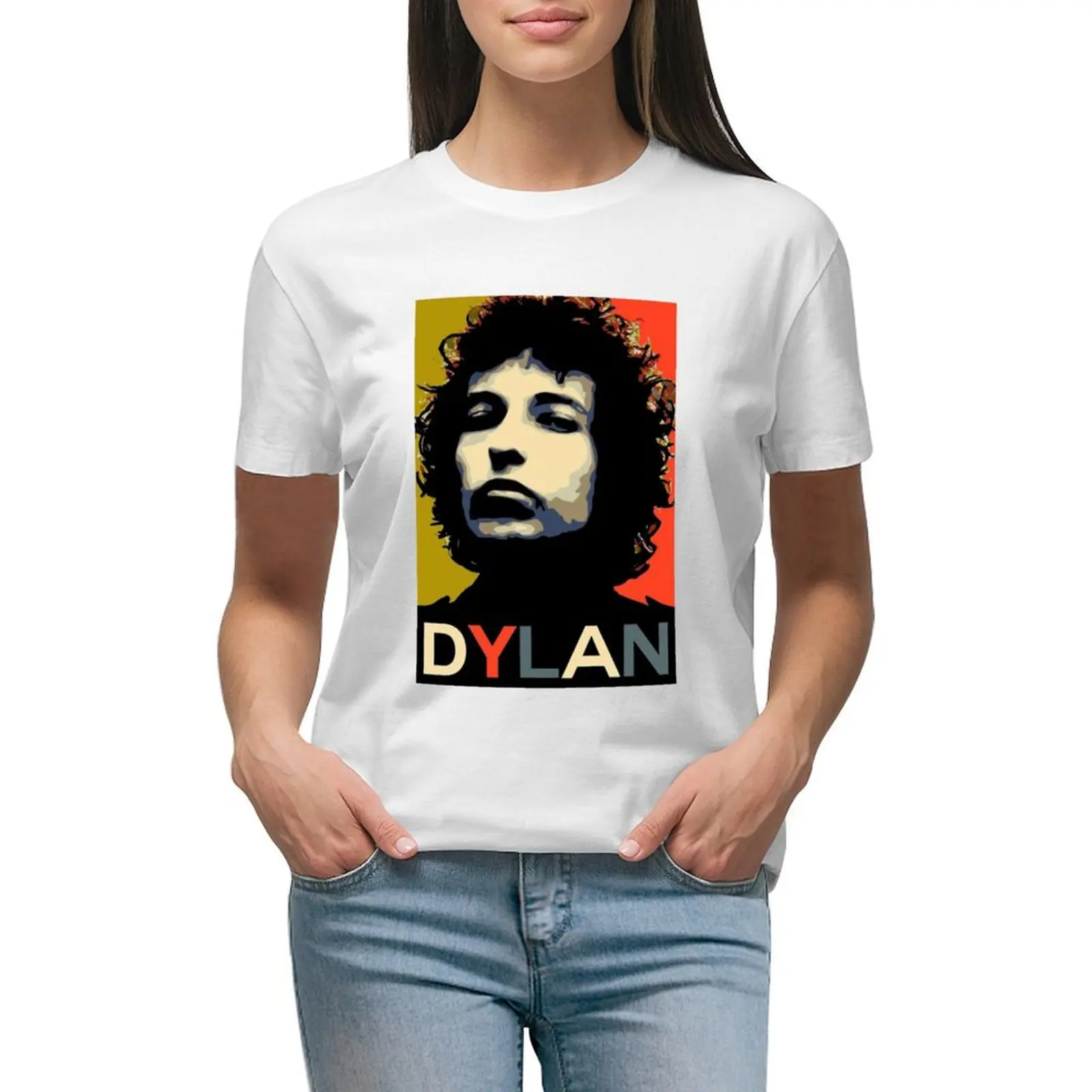 

orange dylan T-shirt summer tops Female clothing lady clothes graphic t-shirts for Women