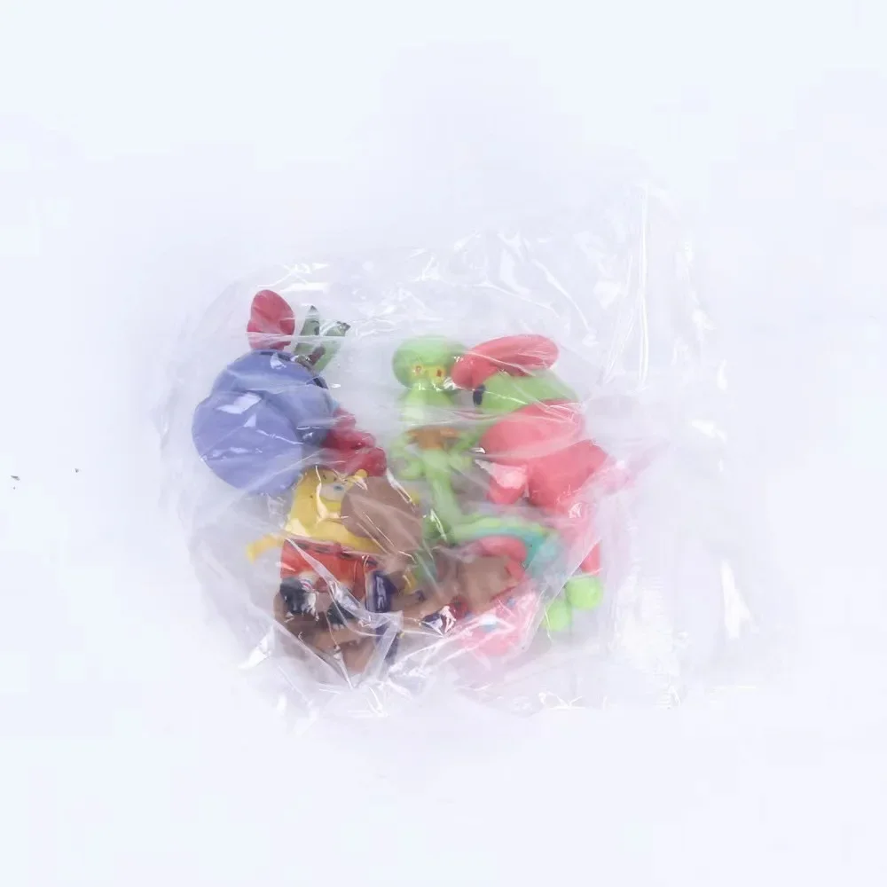 Anime Sponge-bobs Mini Models Action Figures Cartoon Mini Dolls Decoration Landscaping Aquarium Accessories Kids Gifts Set