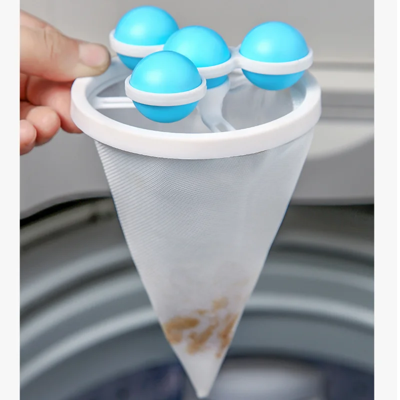 Washing Machine Hair Filter Pet Hair Clip Remover Laundry Tool Catcher Reusable Mesh Dirt Collection Bag Cleaning Ball