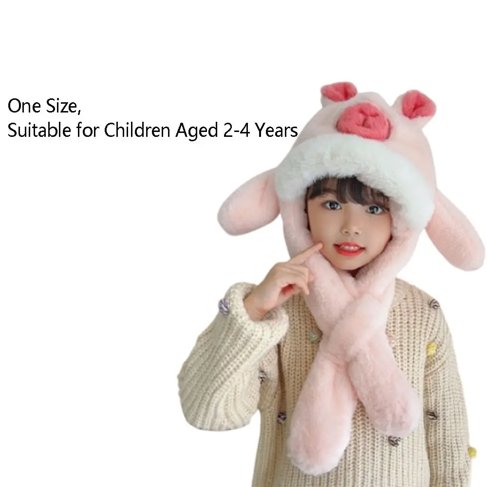 Cozy Creative Ear Protection Hat Movable Ears Funny Winter Warm Hat Soft Thickened Cute Capybara Hooded Scarf Outdoor