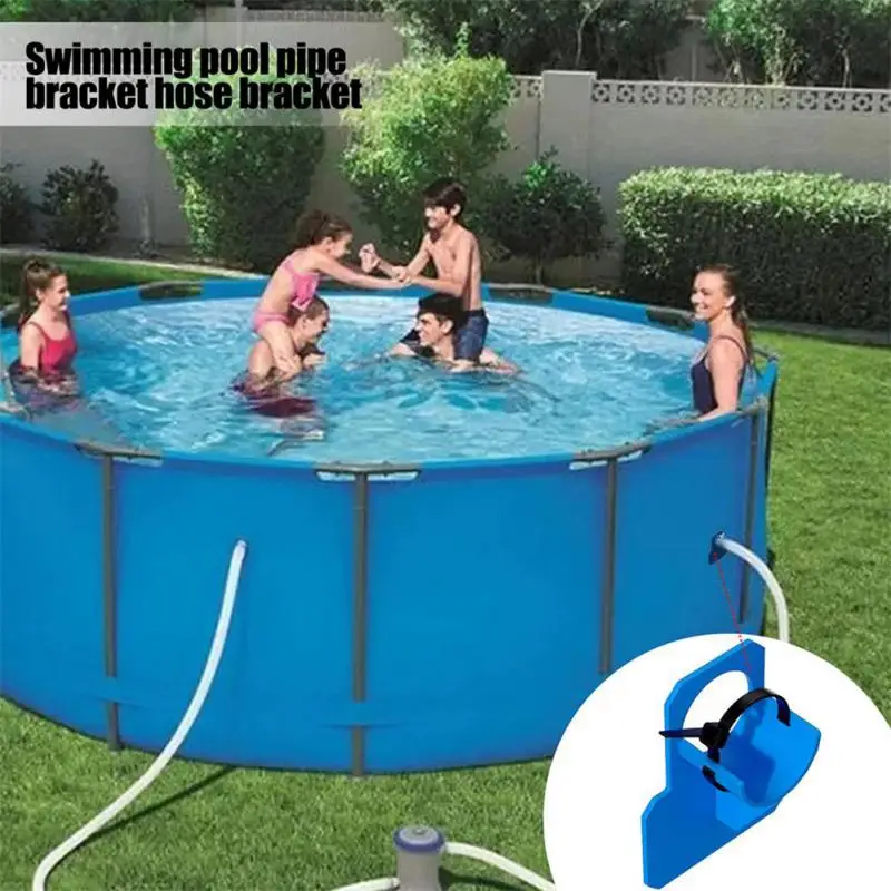 Swimming Pool Pipe Holder Mount Supports Pipes 30-38mm For Intex Above Ground Hose Outlet With Cable Tie Swim Pool Accessories