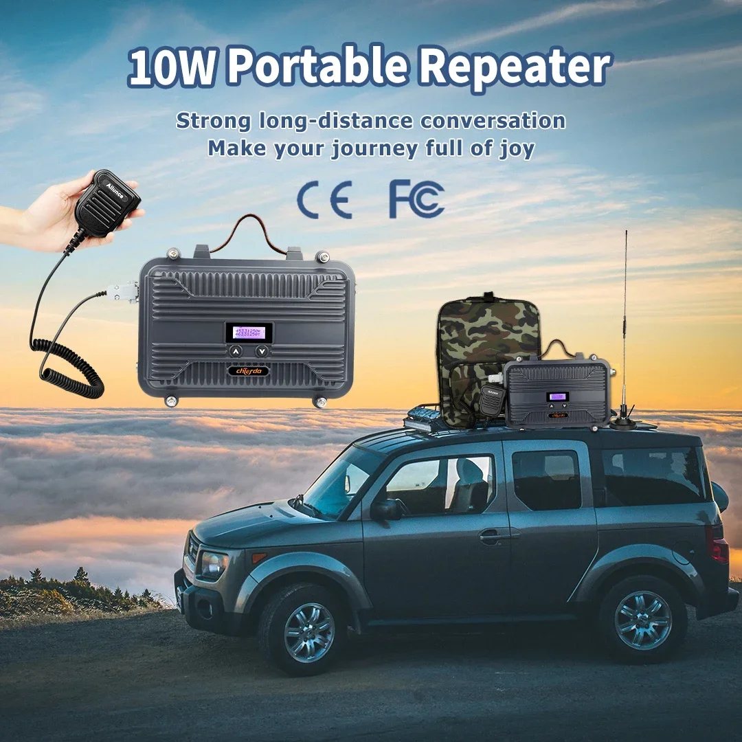 핫세일 DMR 디지털 미니 듀플렉스 UHF/VHF 10W 양방향 무전기 휴대용 리피터 통신 범위 20KM 워키토키 기지국 V9D