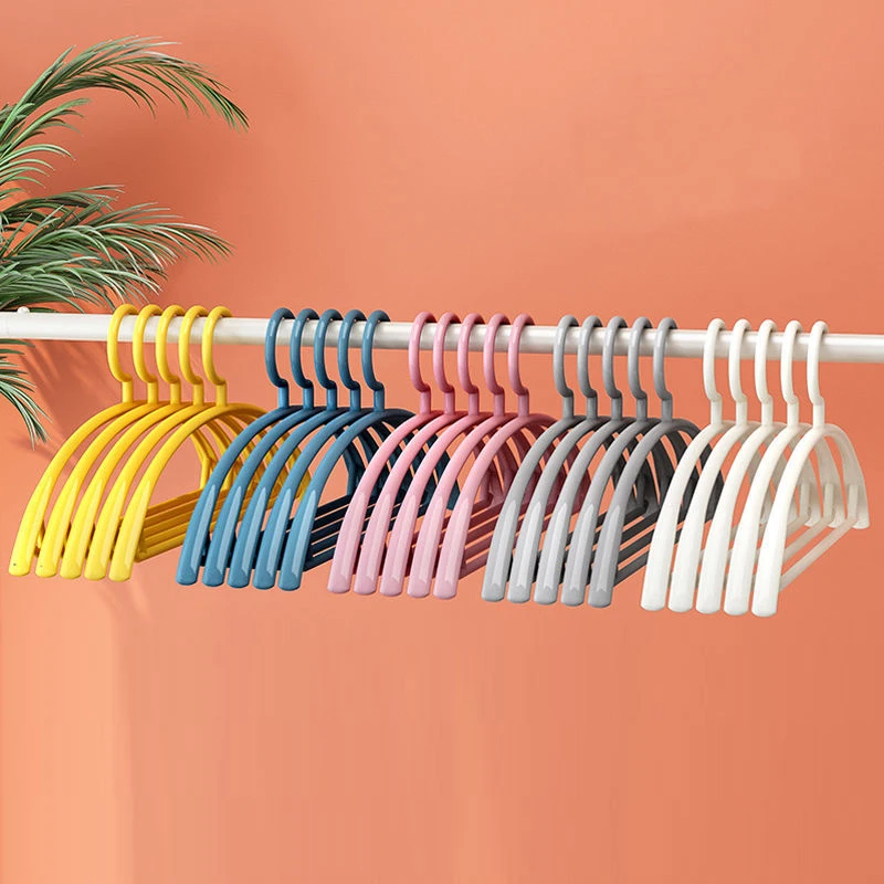 

30pcs/set Clothes Hanger Household Non-slip Hanger Plastic Wide Shoulder Semi-circular Hanger Seamless Hanging Organizer