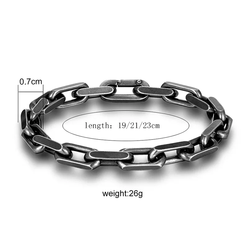 Creative S-shape Buckle Stainless Steel Bracelet For Men Women Locomotive Chain with C Locks Clasp Wristbands Jewelry No Fade