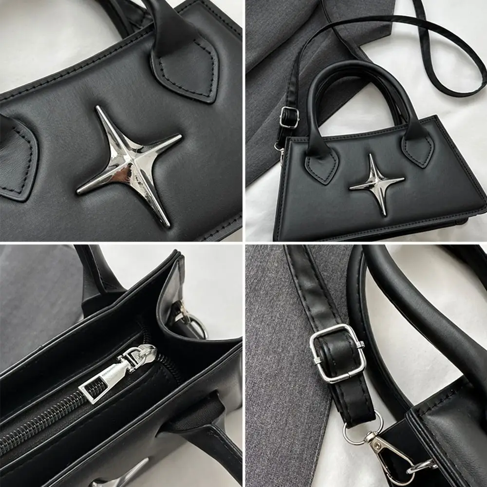 Borsa a tracolla quadrangolare con design a stella in pelle PU a tracolla piccola a tracolla per donna e ragazza_voghion.com