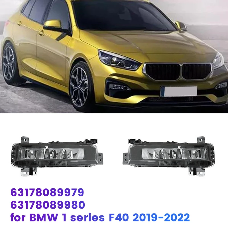 

Front Bumper LED Fog Light DRL Daytime Running Lamp For BMW 1 Series F40 2019-2022 118I 63178089979 63178089980