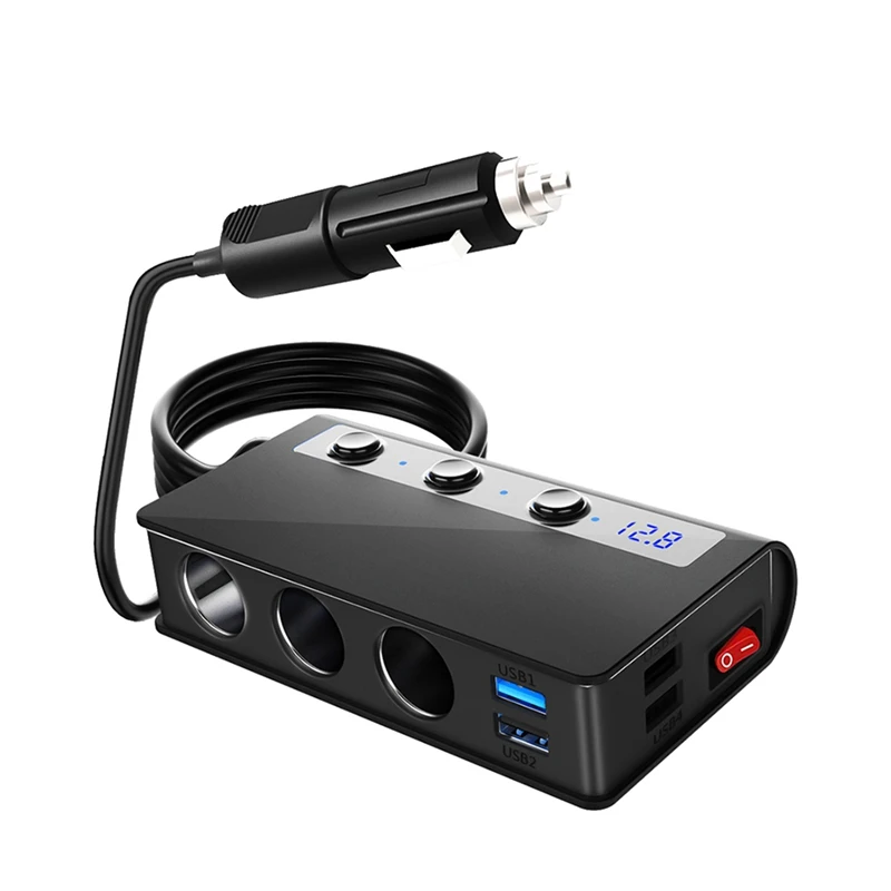 180w Splitter Quick Charge 3.0 Car Charger Adapter 12v/24v 4 Port Usb