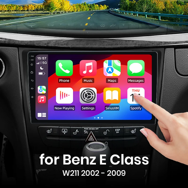 For Mercedes Benz E Class W211 Wireless CarPlay for Apple Android Auto Car Radio GPS Multimedia Stereo