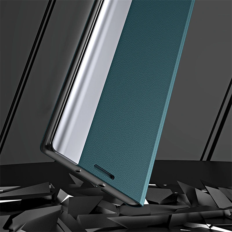 Luxury Plating Leather Flip Case with Kickstand Cover