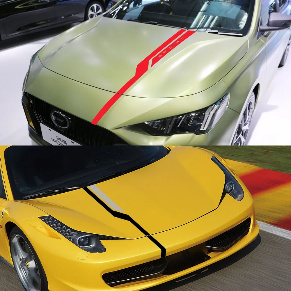 

Car Hood Bonnet Sticker For Audi BMW Nissan Toyota Jeep Hyundai Ford Kia Honda Renault Subaru Words Sport Auto Decorative Decal