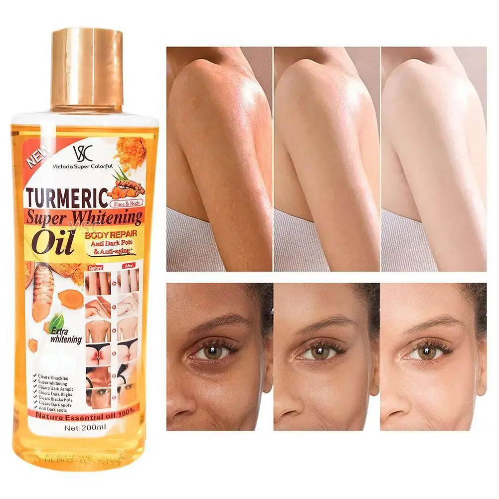 

200MLTurmeric Remove Dark Spots Essential Oil Moroccan Ginger Anti Wrinkle Serum Whitening Moisturizing Skin Care for women
