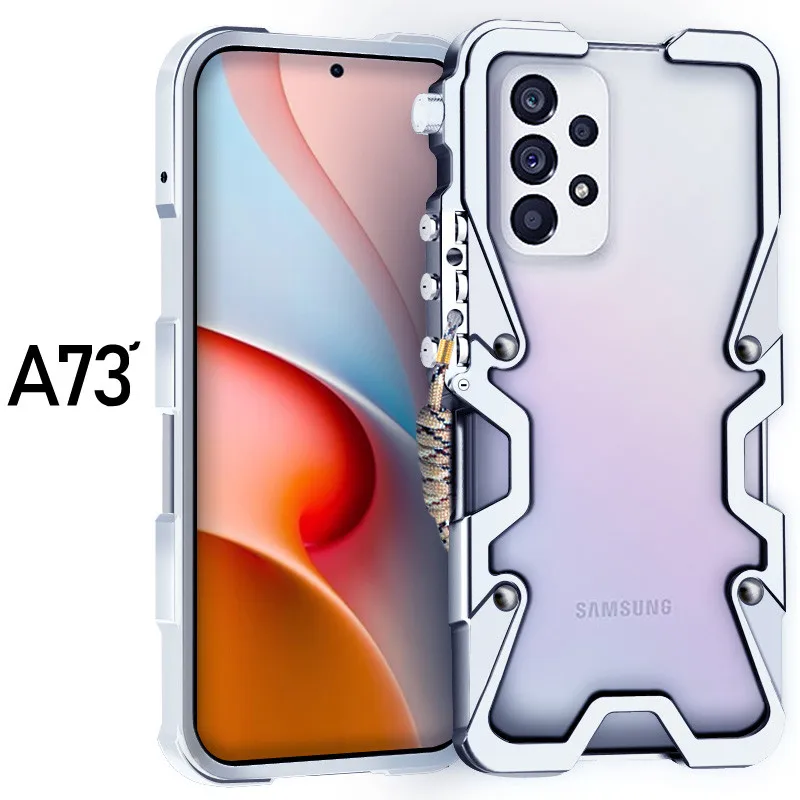 

Металлический бампер для Samsung A73, алюминиевый металлический корпус, противоударный чехол для Samsung A72, A55, A35, M55, S20, S21 Plus, чехол