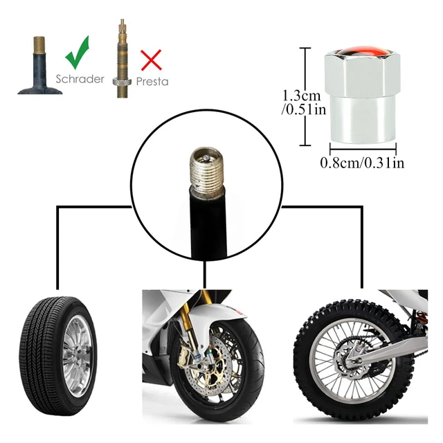 Bouchons de tige de Valve de pneu de moto en cuivre chromé, 10 pièces, couvercle  anti-poussière universel pour TOYOTA HONDA - AliExpress