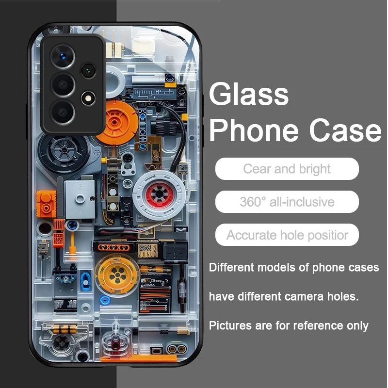 Creative Mechanical Circuit Board Glass Phone Case Cover