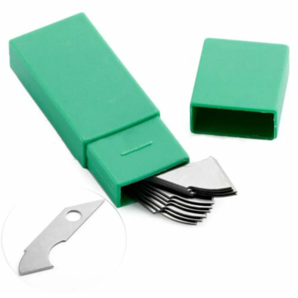 

10Pcs Acrylic Plexi Glass Kni Fe Hook Blade Steel Blades Paper Cutter DIY Hand Tools For Cutting ABS Board