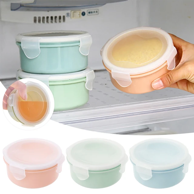 Mini Plastic Food Storage Containers With Lids Small Airtight Containers  Round School Lunch Box For Children Leftover Food Box - AliExpress