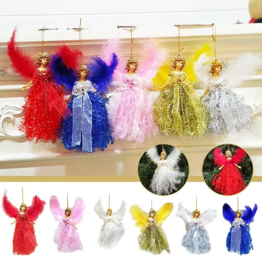 

XMAS Christmas Plush Angel Doll Toy Hanging Pendant Decorations Xmas Noel Ornaments Decoration Year Tree New Natal Home Deco