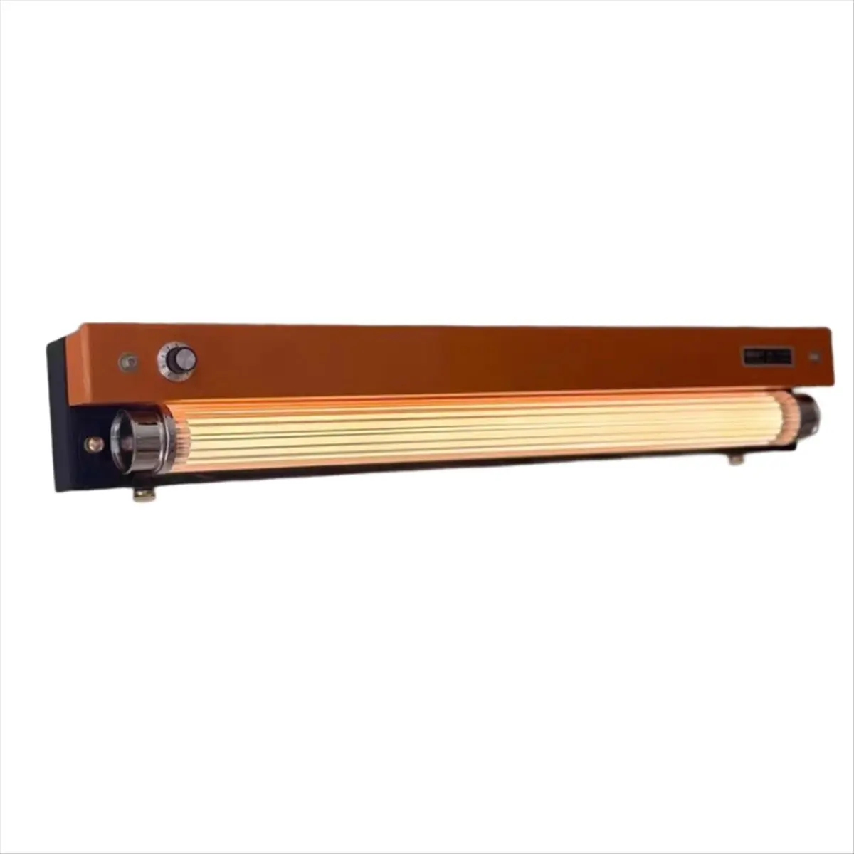 최신 예술 디자인 LED 벽등 스위치 디밍 신형 오렌지 블랙 메탈 클리어 아크릴 튜브 벽등 침실 거실 상점용