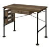 Computer Desks,Weathered Oak and Black 1-drawer Writing Desk,Office Desks 2