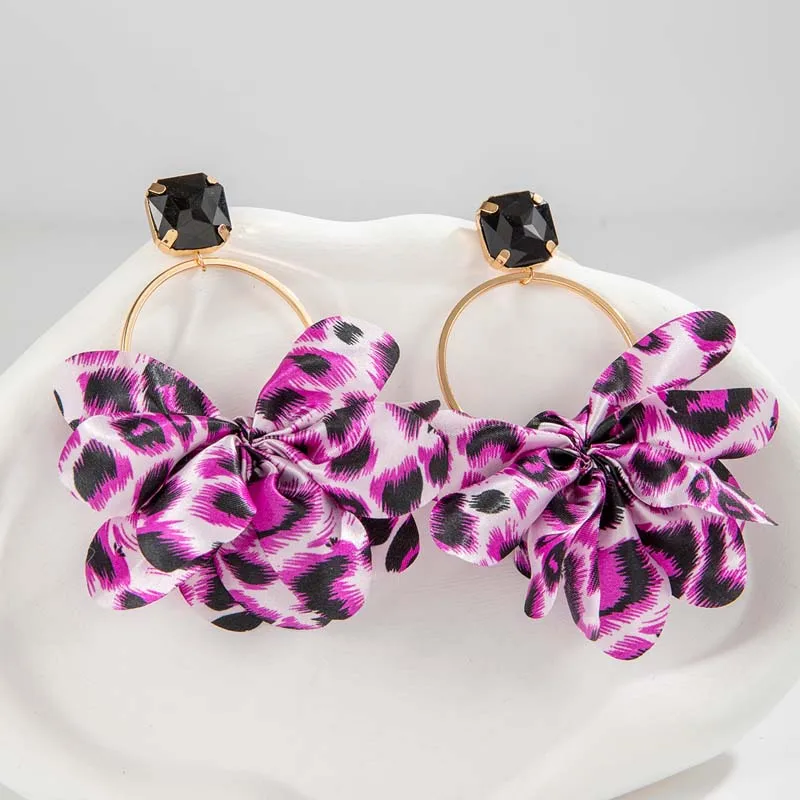 Retro Leopard Print Drop Earrings Pendant Earring Jewelry Gift for Women drop earrings pendant earrings crystal earrings animal earrings