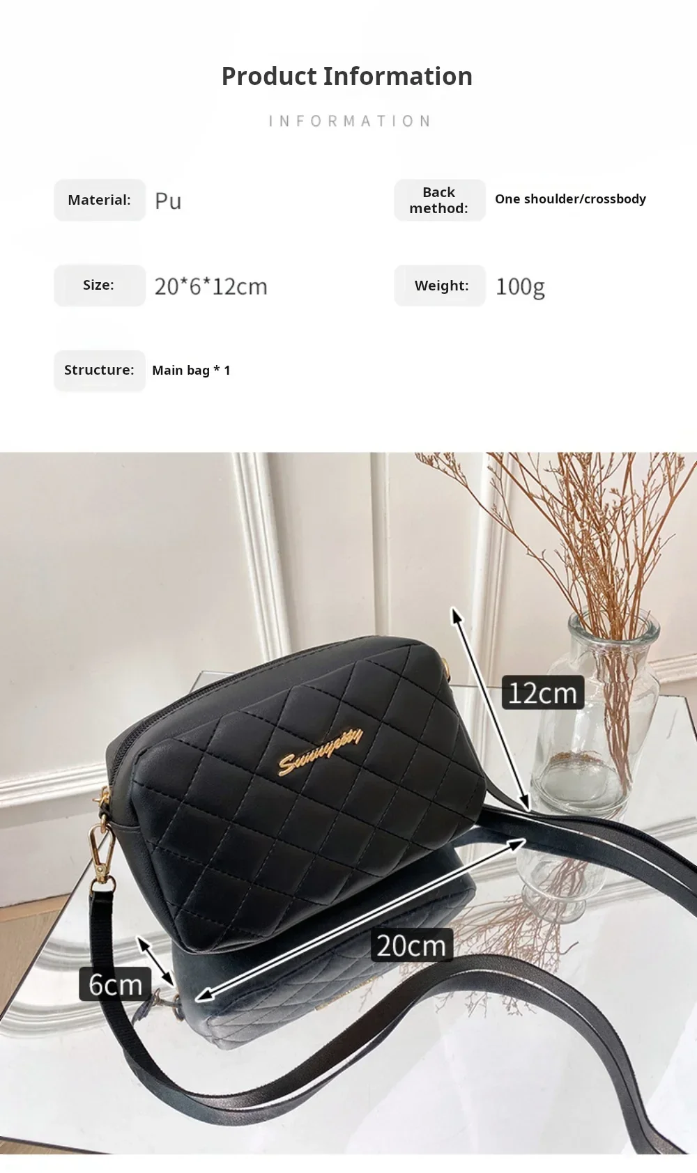 Diamond Quilted Tassel Crossbody