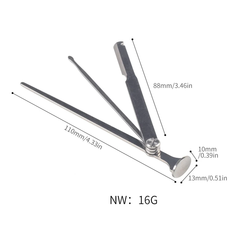 Stainless Steel 3 in 1 Smoking Tool Multifunction Cleaners Smoking Knife Pipe Smoking Pipe Clean Accessory 6