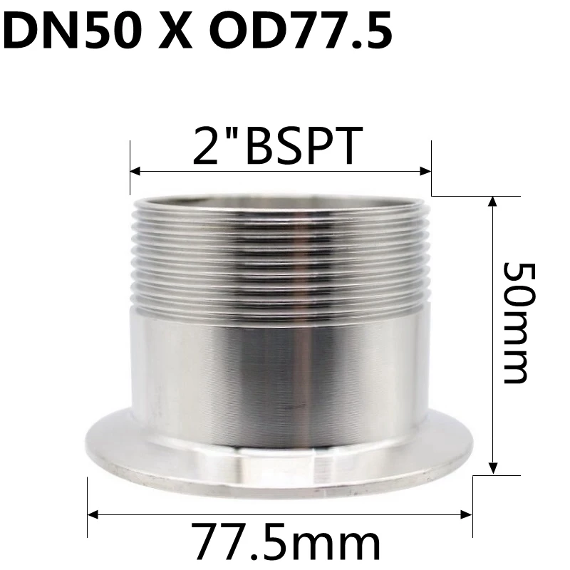 1-1/2 Pulgadas 38Mm SS304 Grado Sanitario Acero In... - Grandado - Foto 4