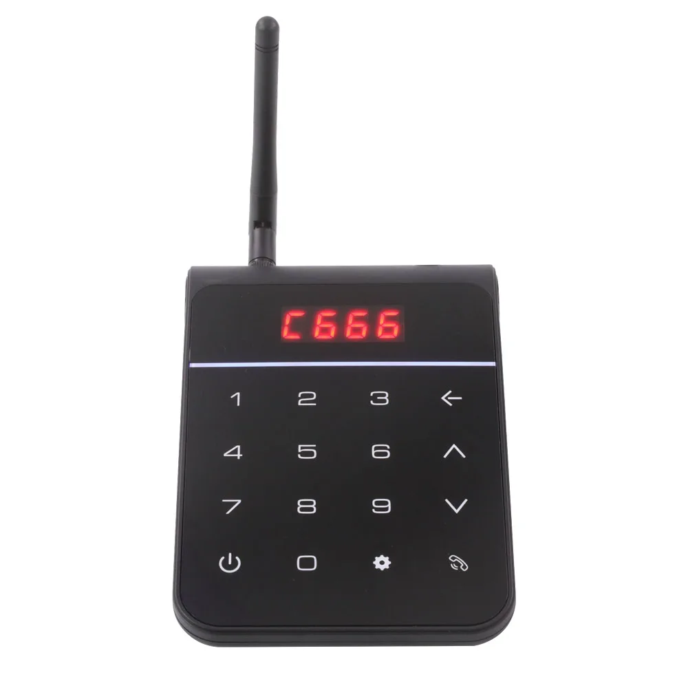 Wireless Restaurant Pager System 20 Round Coasters Guest Queue Paging System Waterproof Ring Flash Vibrate for Food Court wireless calling system