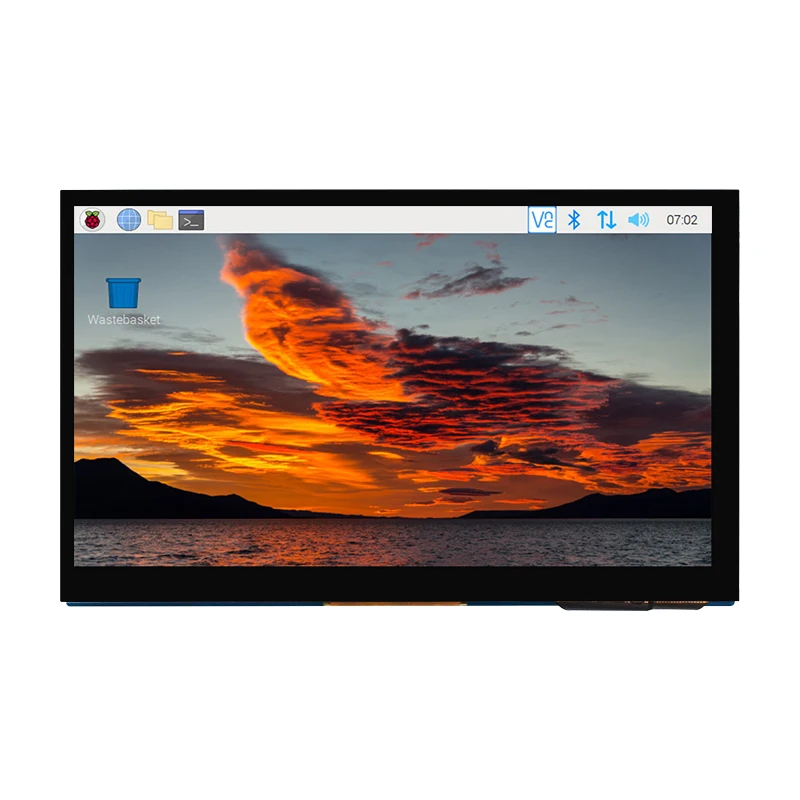 Touch Screen Display Computer Secondary Screen Computer Monitor 7 / 5 Inch DSI IPS Touch Screen for RPi 5 Capacitive Touch Display 800*480 LCD Monitor with Holder for Raspberry Pi 4B 3B+ 3B
