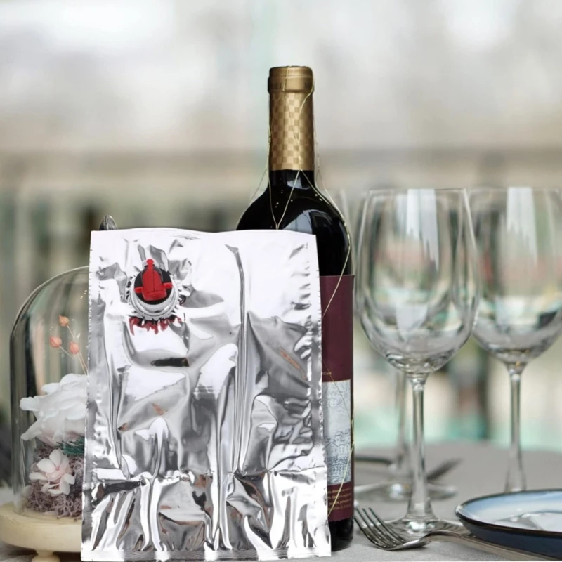10 Pack 3L Wine Bladder Bag Wine Packaging Bag in Box PE Texture Large Perfect for Family Gatherings