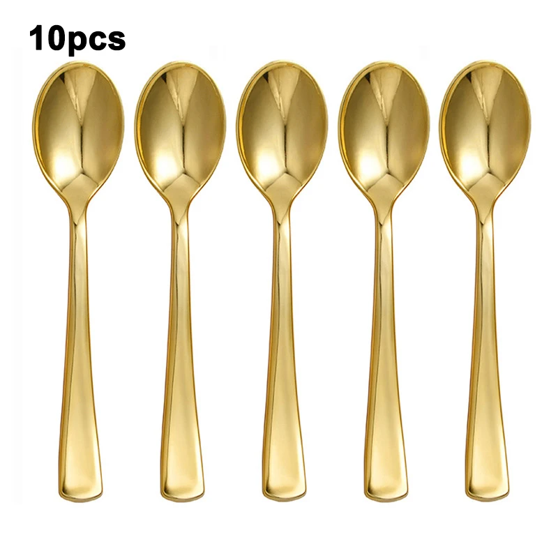 10pcs Spoon gold C