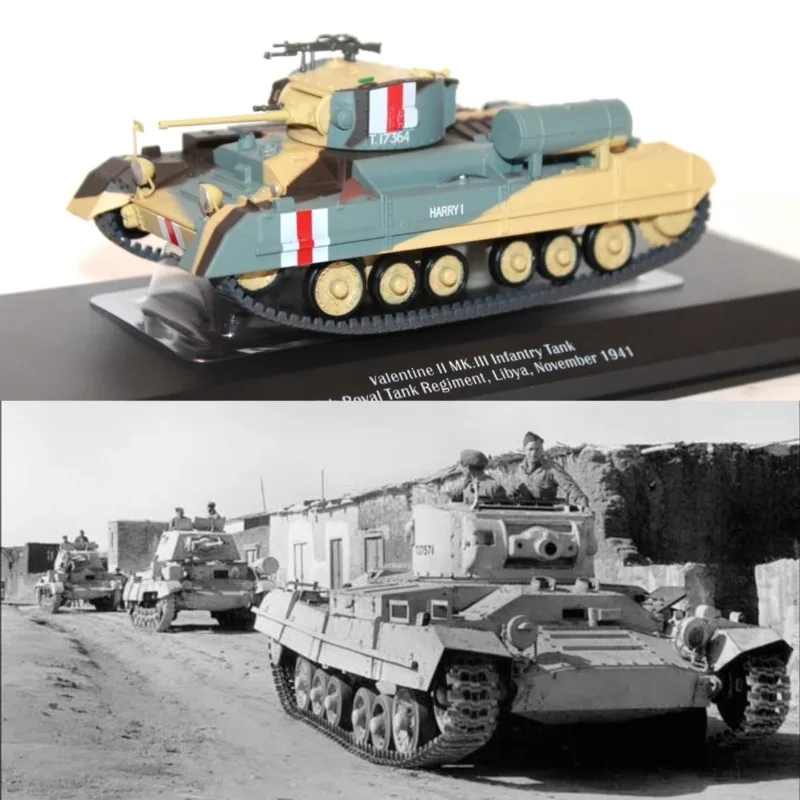 Diecast 1:43 Scala Ixo Valentine Ii Mk Iii Carro Armato Di Fanteria 1941 Carro Armato Cingolato Militarizzato Modello Giocattolo Da Collezione Souveni