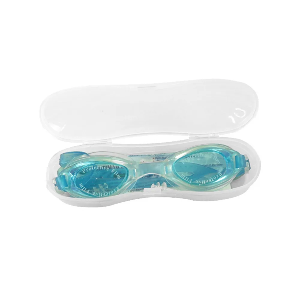 Anti Fog Clear Swimming Goggles New Earplugs Waterproof Swimming Goggles Colored Lenses Glasses Adult
