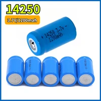 3.7V Rechargeable Battery 14250 1200mAh for Flashlight Cordless Phones Smoke Alarm Infrared Laser Sight Walkmans Laptop Toy