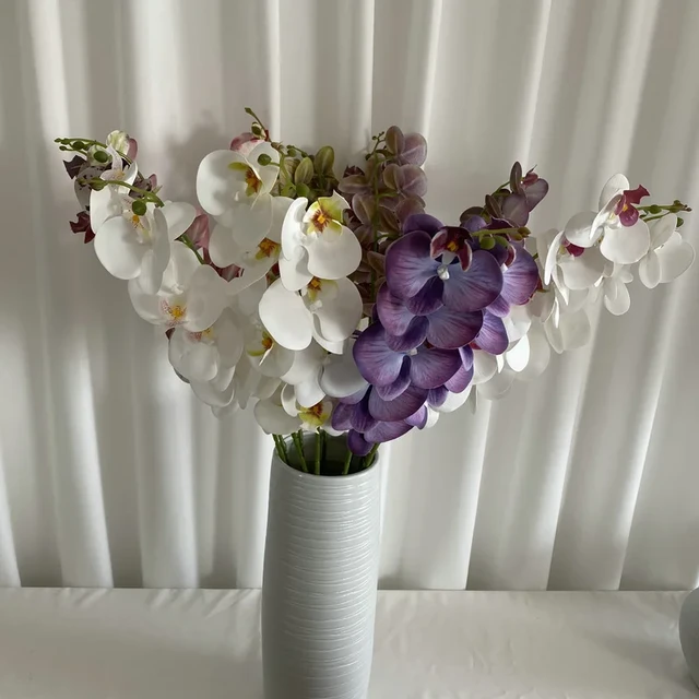 Orquídeas artificiales para fotografía de boda, accesorios para el