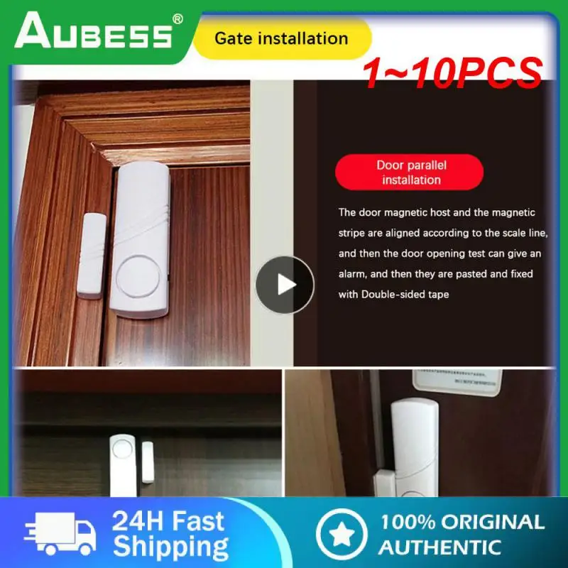 

1~10PCS Door Window Wireless Burglar Alarm With Magnetic Sensor Window Door Entry Anti Thief Home Alarm System Security Device