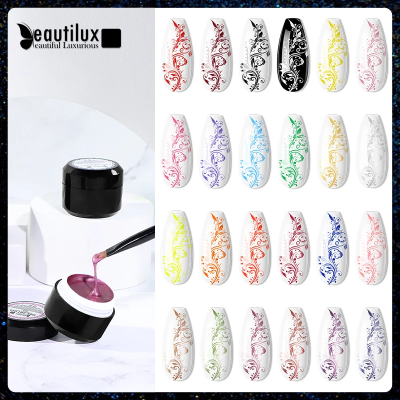 Beautilux Printing Nail Glue Painted Glue Hose To Create Exquisite Style Use With Stamp Steel