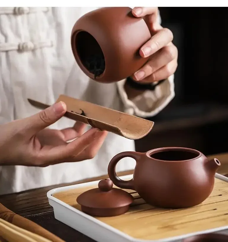 Chinese Tea Set Purple Clay Teapot Gaiwan Portable Outdoor Travel Tea Pot Set Ceremony Kung Fu