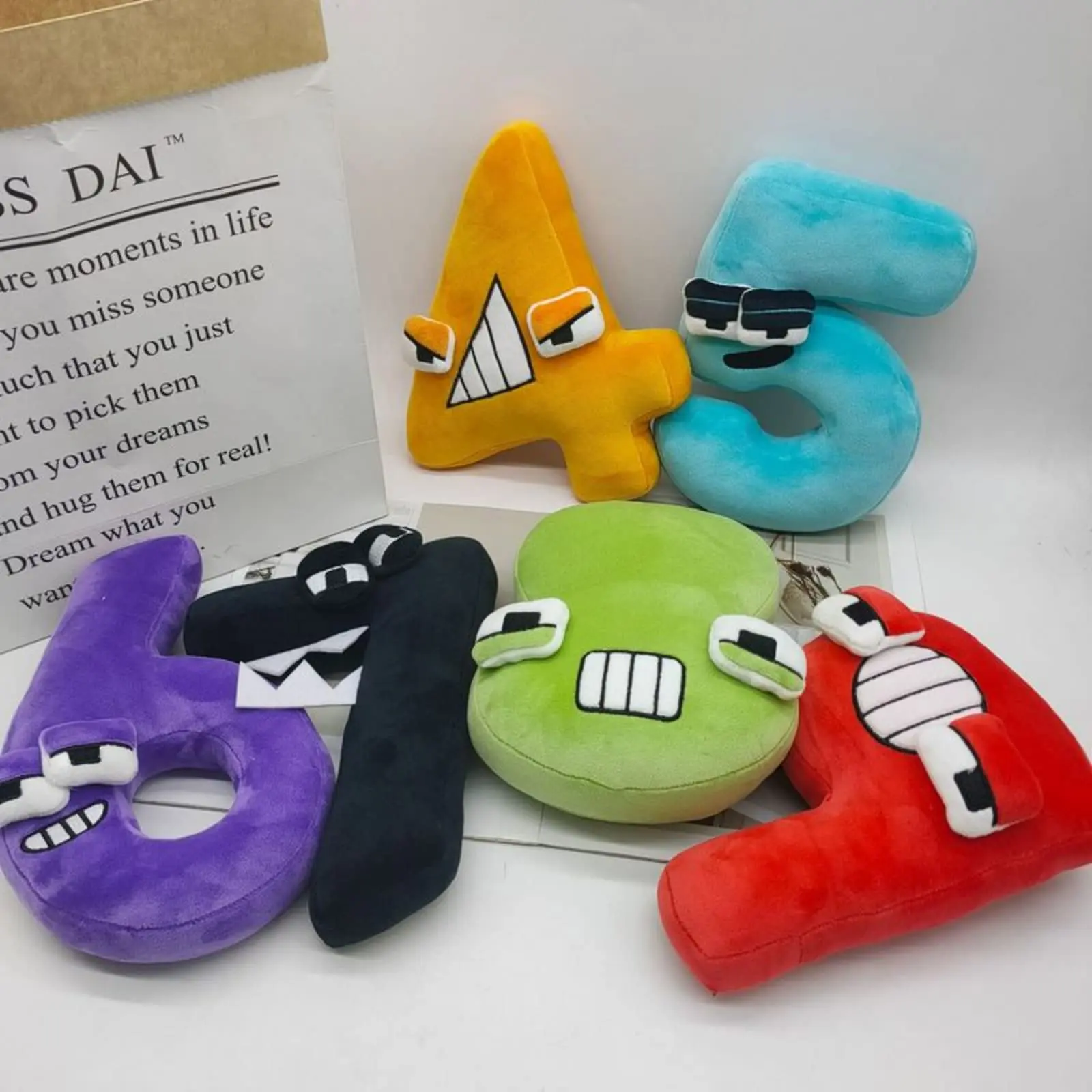 moobom Alphabet Lore But Are Plush Toy Arabic Numerals Stuffed