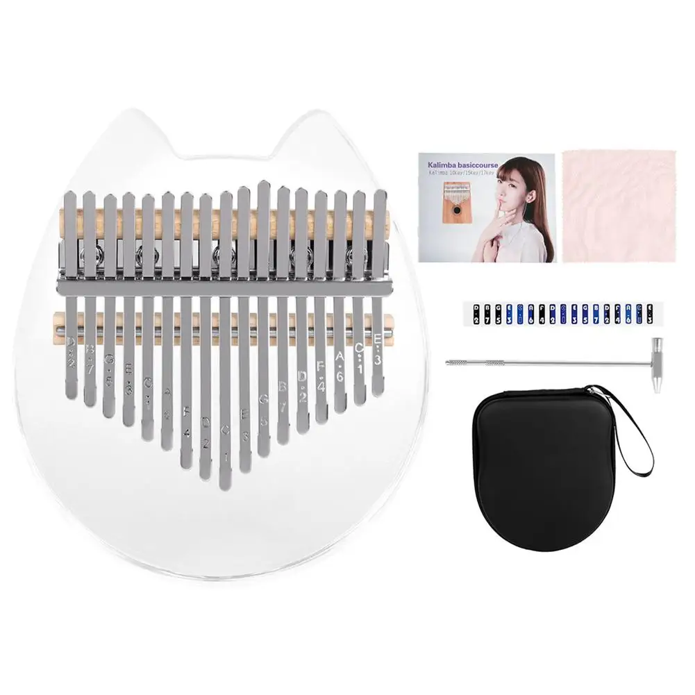 

17-tone Kalimba Crystal Transparent Acrylic Thumb Piano Beginner Keyboard Finger Piano Musical Instrument
