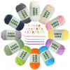 Fenrry 4/12PCS Yarn Crochet and Knitting Yarn for Beginners Coarse Thick Cotton/Nylon Blended Yarn with Crochet Accessories 1