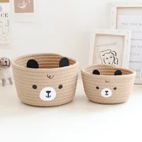 Cute Storage Baskets Rattan Woven Bedroom Household Decor Organizer Case Key Snacks Desktop Sundries Deposit Tidy Box Items 1