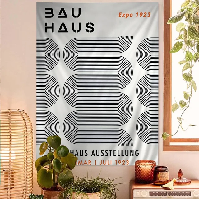 Bauhaus moderne simplicité suspendus bohème tapisserie bohème tapisseries murales Mandala pas cher Hippie tenture murale 4