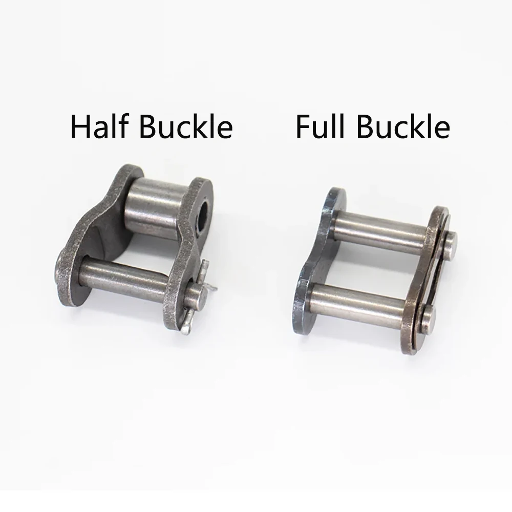 Roller Chain Connector Single Row Full/Half Buckle Carbon Steel Industrial Chain Join 04C/05B/06B/08B/10B/12B/16B